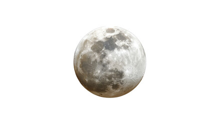 Naklejka premium Lunar Majesty: An exquisite, full moon, radiating celestial allure and intricate lunar details. Witness the captivating beauty of the cosmos with this mesmerizing celestial body.