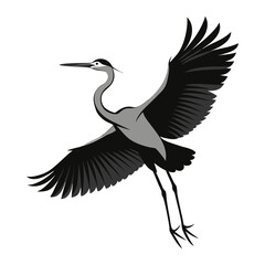 Download Heron Are Flying  Silhouette Vector Art Illustration White Background  Svg File For Design.