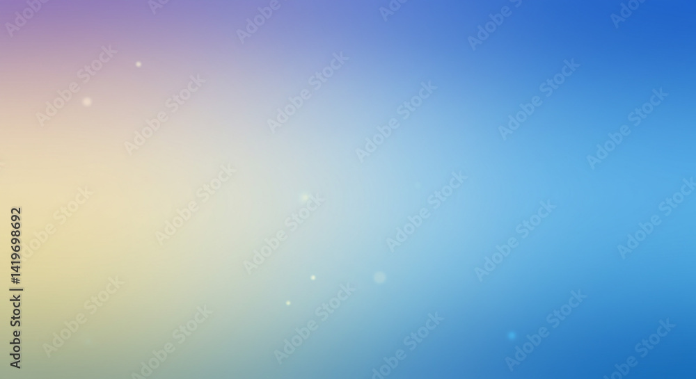 Poster soft gradient background with pastel colors transitioning from yellow to blue and subtle light spots