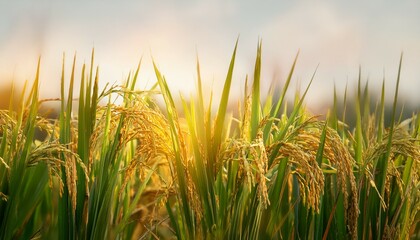 Fototapeta premium close up of riceplant