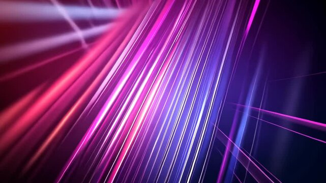 Abstrakte Neonfarbene Diagonale Linienpartikel Animation