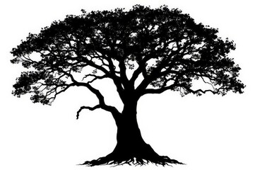 Silhouette of a Majestic Tree