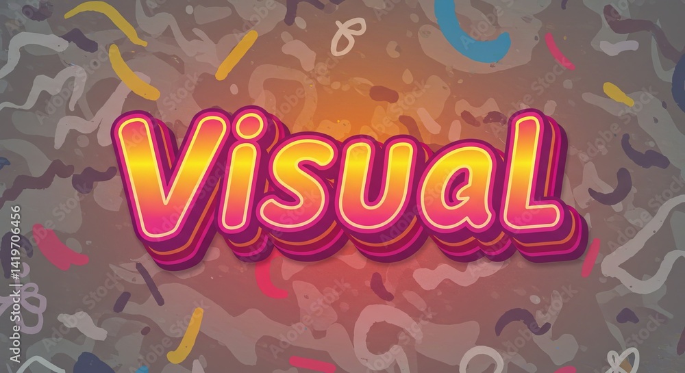 Poster a colorful background with the word 