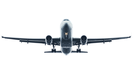 Airplane Taking Off on White Background - Aviation Concept for Design Projects