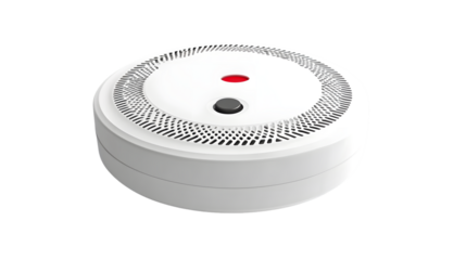 Professional Carbon Monoxide Detector Isolated on White Background for Home Safety