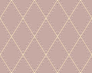 Fototapeta premium Argyle pattern of geometric rhombus. Harlequin check wallpaper design. Classic diamond shaped textile material for web background, print fabric clothing, sweater, wrapping paper, gift card, invitation