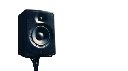Professional Studio Monitor Speakers on White Background for Music Production
