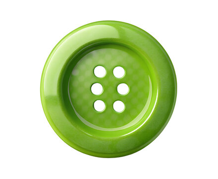 Green button mockup with clean white backdrop – isolated PNG format for graphic and product design