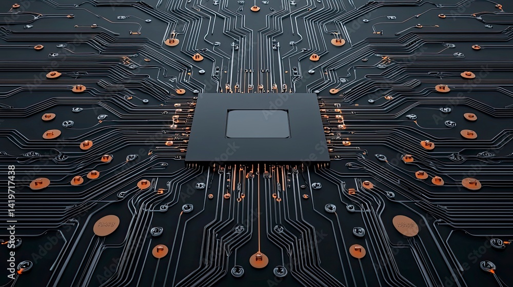 Poster circuit board with central processor
