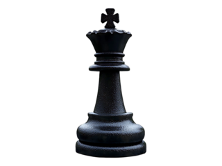 A solitary black chess queen stands on a rainslicked chessboard path, set amidst a tranquil garden.  The image evokes themes of leadership, strategy, and quiet contemplation.