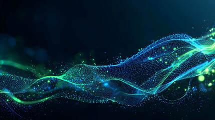 Abstract Digital Design With Glowing Particles