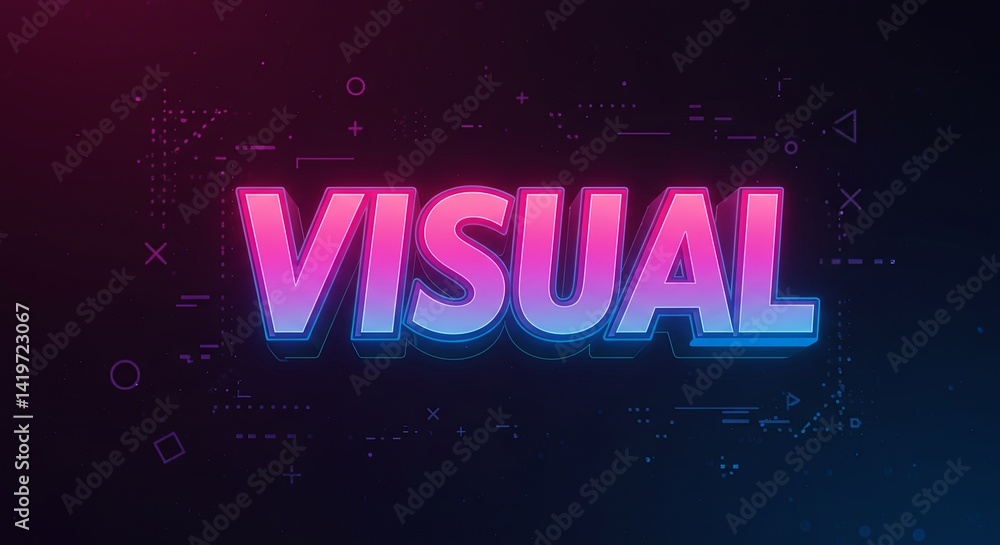 Aufkleber Visual is a word that is written in a bold and colorful font