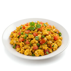 Egg  burji on white background 