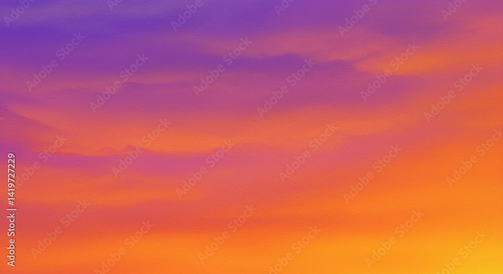 Poster abstract gradient background with vibrant colors blending from purple to orange in a smooth transiti