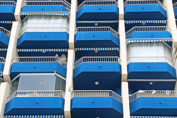Balconies on an apartment block