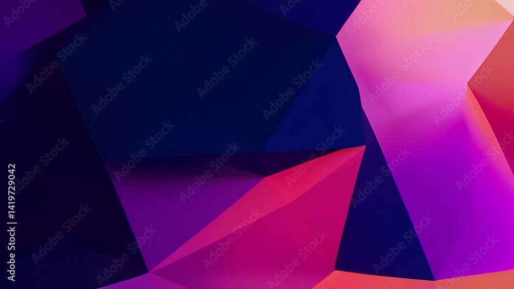 Poster modern abstract polygonal background: mesmerizing visuals with vibrant color gradients
