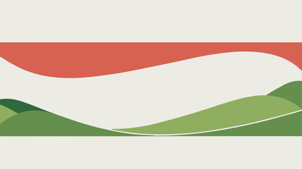 Abstract landscape vector, wavy color layers