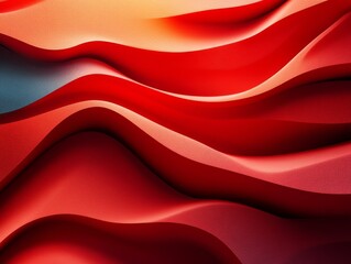 Elegance in Red: Abstract Waves of Texture and Light, a Mesmerizing Dance of Scarlet Shades Unfolding with Smooth Forms and Subtle Gradients in a Captivating Vision.