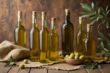 Naklejka premium still life with olive oil