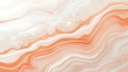 Soft, flowing patterns of peach and cream marble.