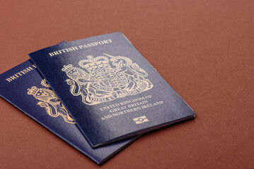 British passport for travelling, flying and doing business. UK document