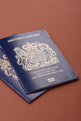 British passport for travelling, flying and doing business. UK document
