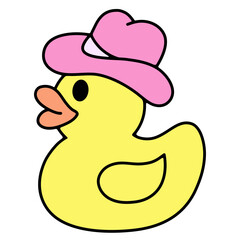 rubber duck with cowboy hat
