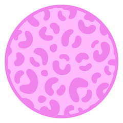 Pink cheetah print circle pattern