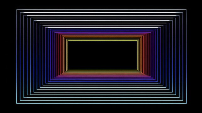 Multicolored square border framing elemen-1 - symmetrical grid tiles polychromatic