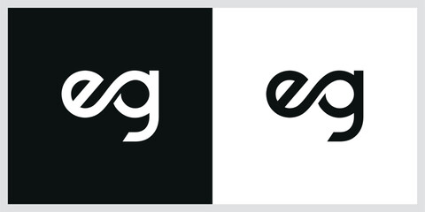 EG or GE initial letter logo design concept