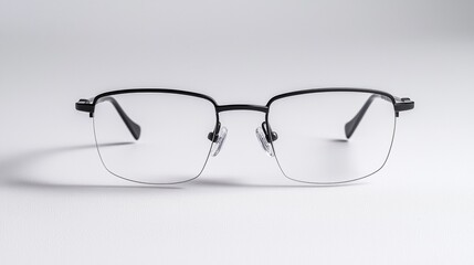 Fototapeta premium Minimalist Black Frame Glasses with Clear Lenses for Vision Correction