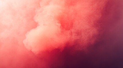 Fototapeta premium Vibrant, reddish-pink smoke plumes fill the image.