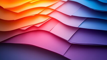 stacked paper-cut rectangles glowing faintly in minimal background