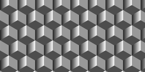 Fototapeta premium Abstract square black grid tiles cubic shape backdrop texture. cube geometric wall and floor vector diamond hexagon triangle wallpaper background. 