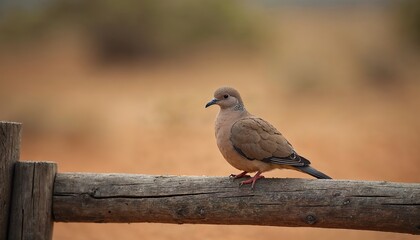 Tiny Inca Dove Perched on Weathered Wooden Gate with Scalloped Feathers and Red-Rimmed Eyes


