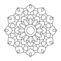 Mandala Coloring Pages for Adults. round ornamental round lace pattern