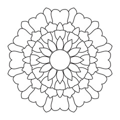 Mandala Coloring Pages for Adults. round ornamental round lace pattern