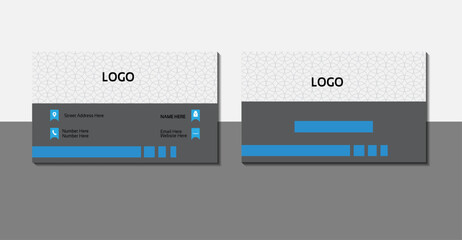 Blue Clean modern creative professional business card 