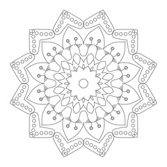 Mandala Coloring Pages for Adults. ornamental round lace pattern