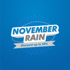 November rain vector sale discount poster design