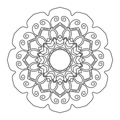 Mandala Coloring Pages for Adults. round lace pattern