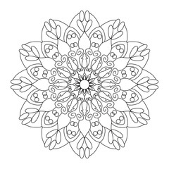 Mandala Coloring Pages for Adults. abstract floral background
