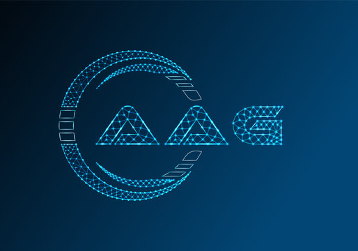 AAG low poly letter logo vector design. AAG lower poly logo design.