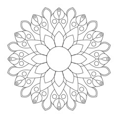 Mandala Coloring Pages for Adults. round lace ornament