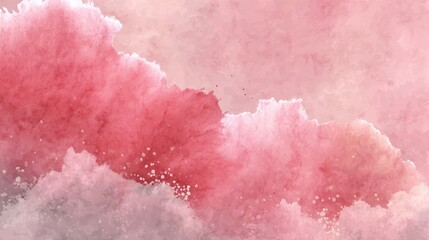 Obraz premium A soft, abstract watercolor design featuring shades of pink, creating a dreamy and serene atmosphere.