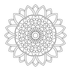 Mandala Coloring Pages for Adults. round lace pattern