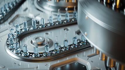 High-Tech Pharmaceutical Manufacturing Line in Operation