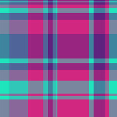 Colorful plaid pattern with intersecting lines. Ideal for backgrounds, textiles, or graphic design projects requiring a vibrant and modern touch.