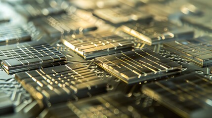 close up of computer circuit board