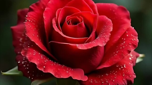Time-lapse of a rosebud blooming into a full flower